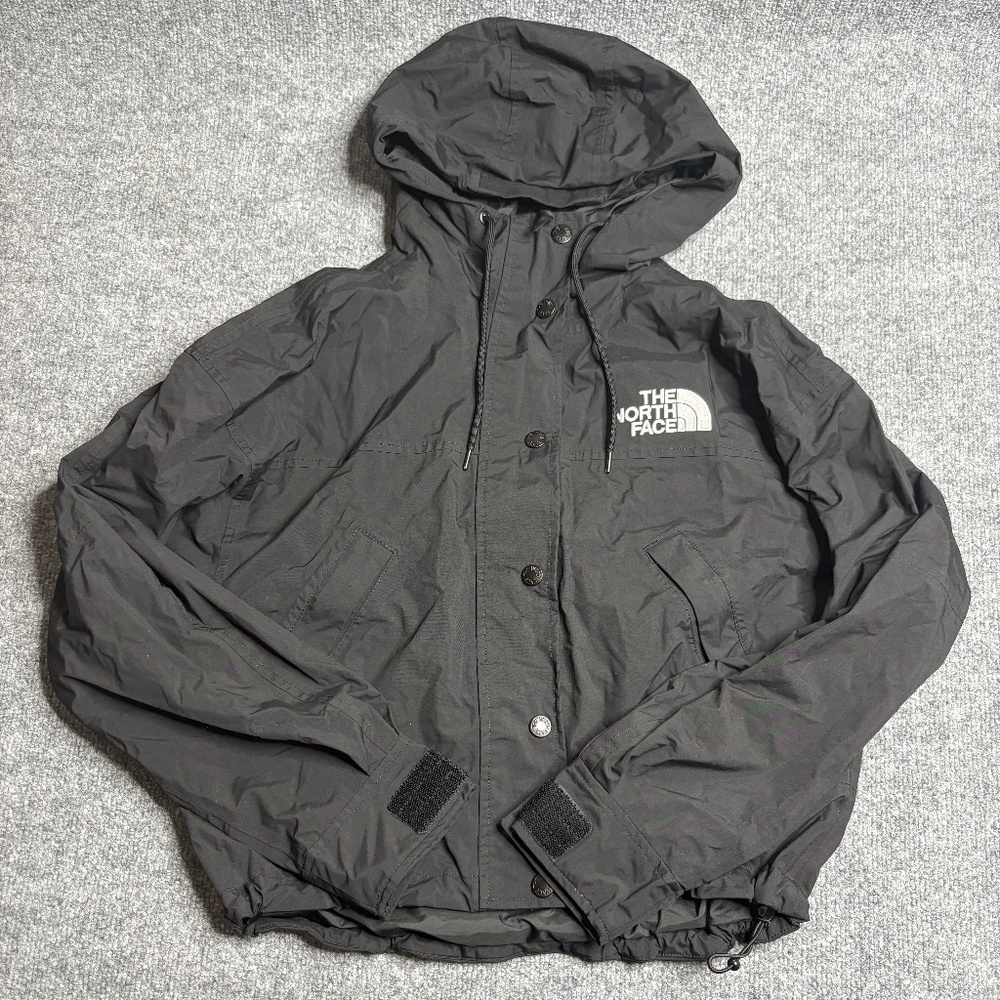 The North Face Jacket Women Small Black Reign On DryVent Raincoat Cropped Hiking